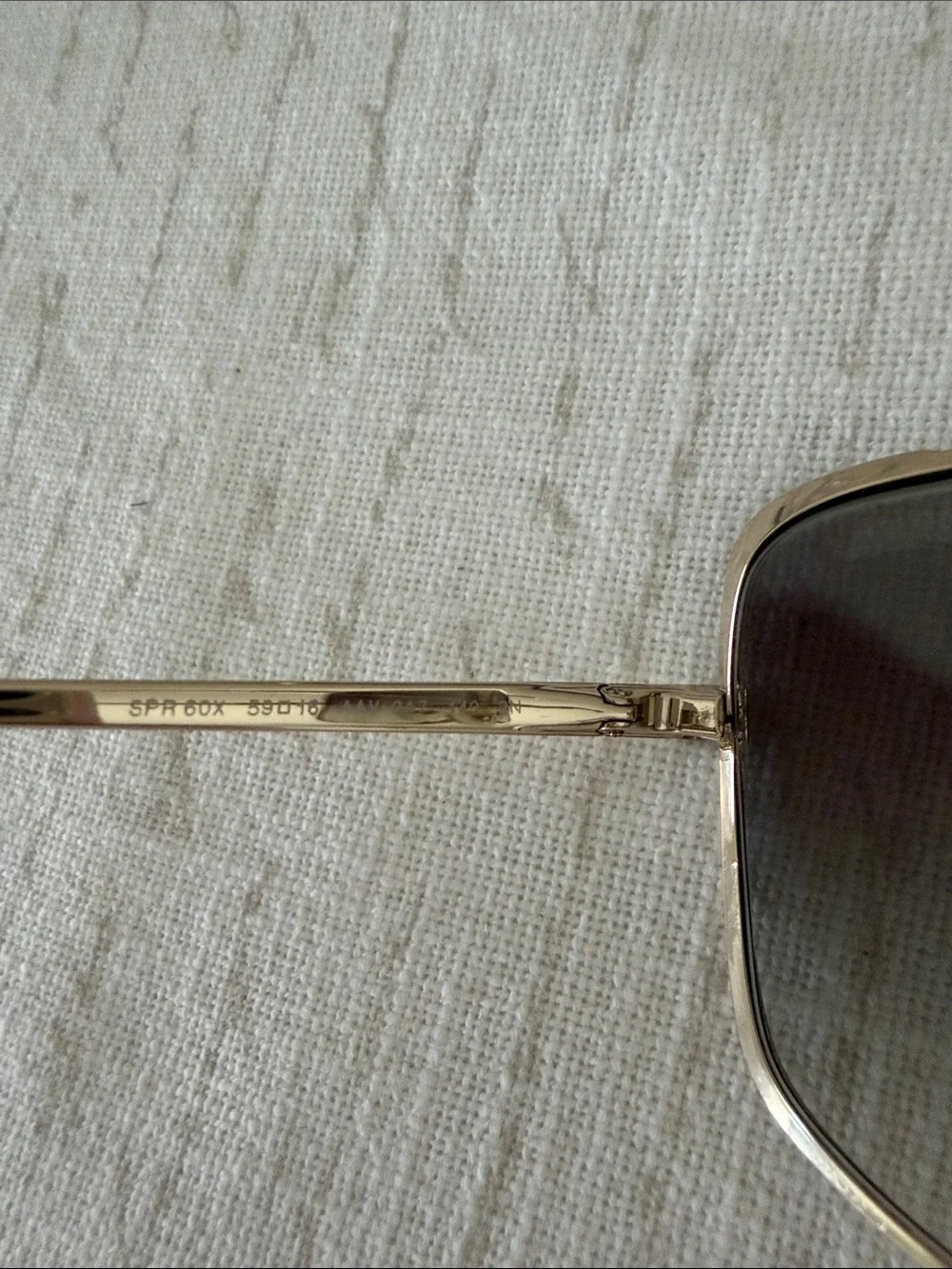 Prada Gold Frame Black Gradient Oversized Women's Sunglasses